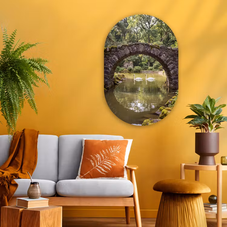 Muurovaal glas - Vogel - Water - Natuur — 3