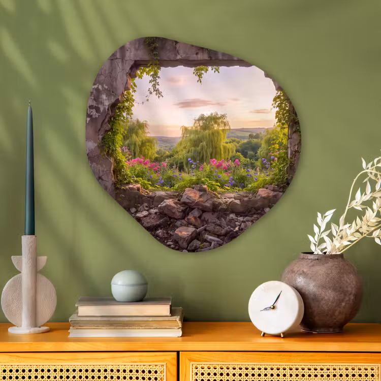 Organisch schilderij glas - Muur - Natuur - Bloemen — 2