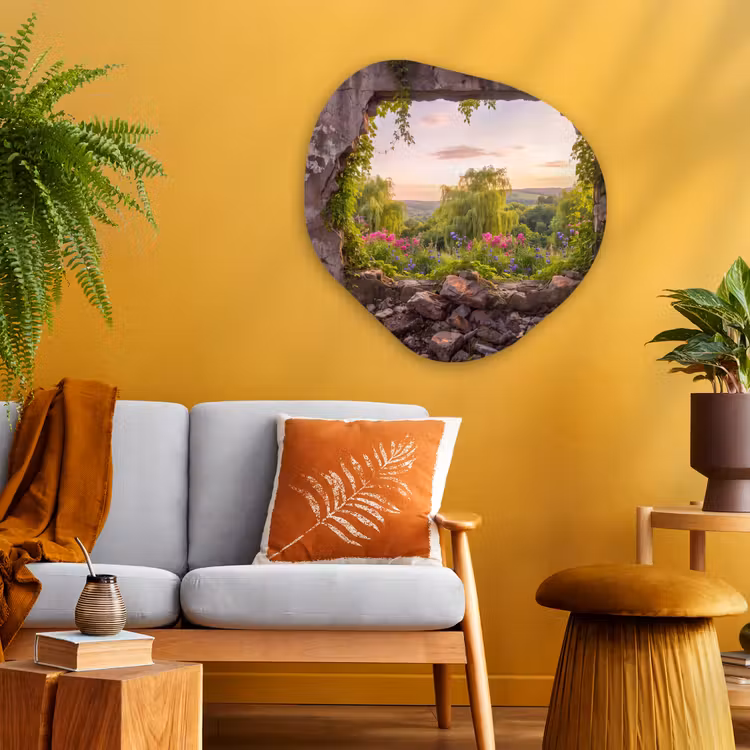 Organisch schilderij glas - Muur - Natuur - Bloemen — 3