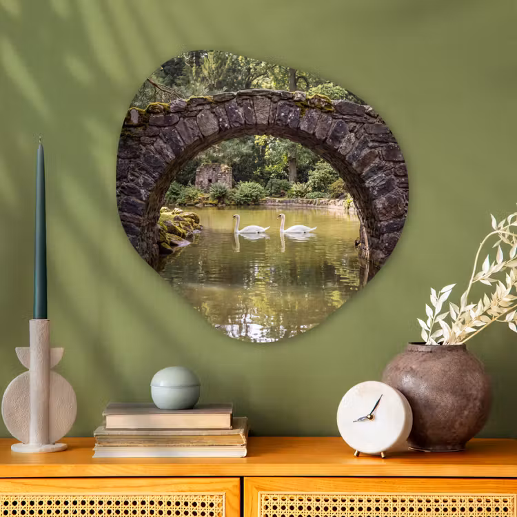 Organisch schilderij glas - Vogel - Water - Natuur — 2