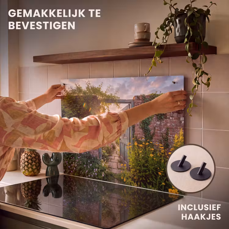 Inductiebeschermer & spatscherm (2in1) - Deur - Tuin - Natuur — 7