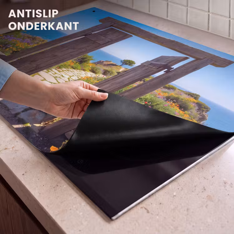 Inductiebeschermer & spatscherm (2in1) - Poort - Pad - Zee — 4