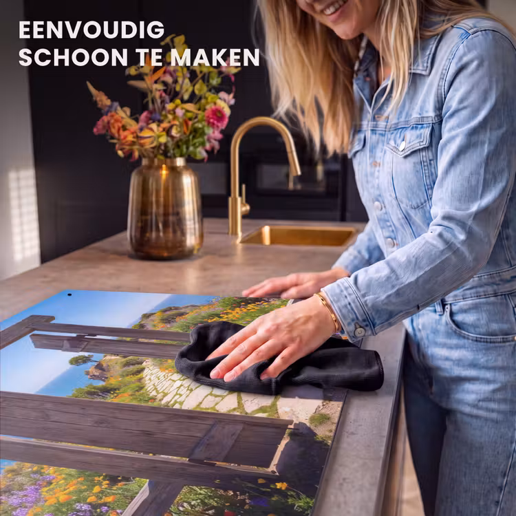 Inductiebeschermer & spatscherm (2in1) - Poort - Pad - Zee — 5