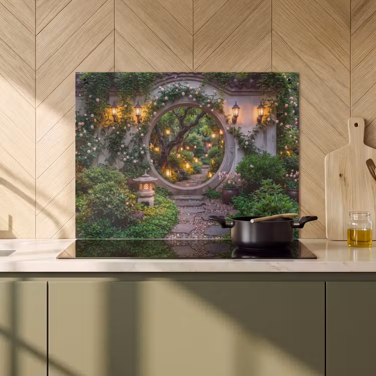 Inductiebeschermer & spatscherm (2in1) - Poort - Tuin - Verlichting — 2