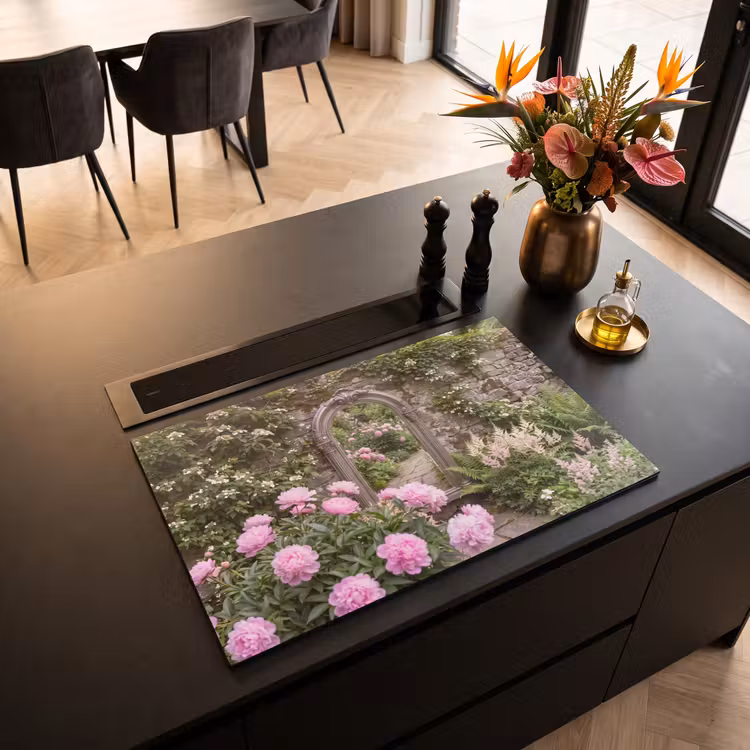 Inductiebeschermer - Spiegel - Tuin - Bloemen — 2