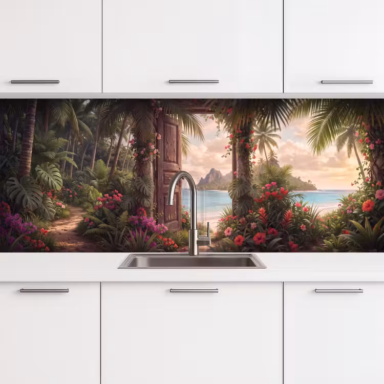 Keuken achterwand - Deur - Strand - Natuur — 4