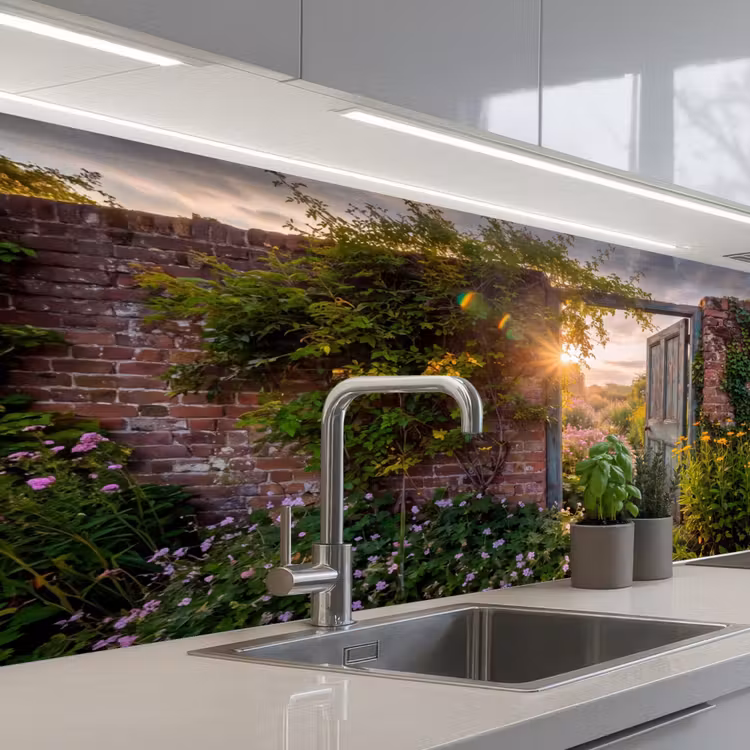 Keuken achterwand - Deur - Tuin - Natuur — 2
