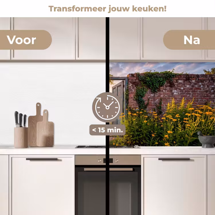 Keuken achterwand - Deur - Tuin - Natuur — 3