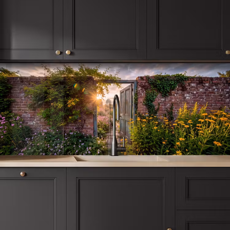 Keuken achterwand - Deur - Tuin - Natuur — 6