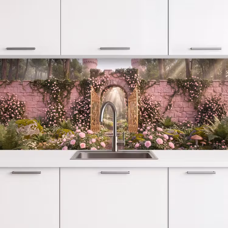 Keuken achterwand - Poort - Bloemen - Sprookje — 4