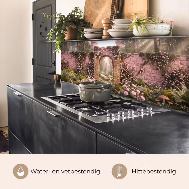 Keuken achterwand - Poort - Bloemen - Sprookje — 5