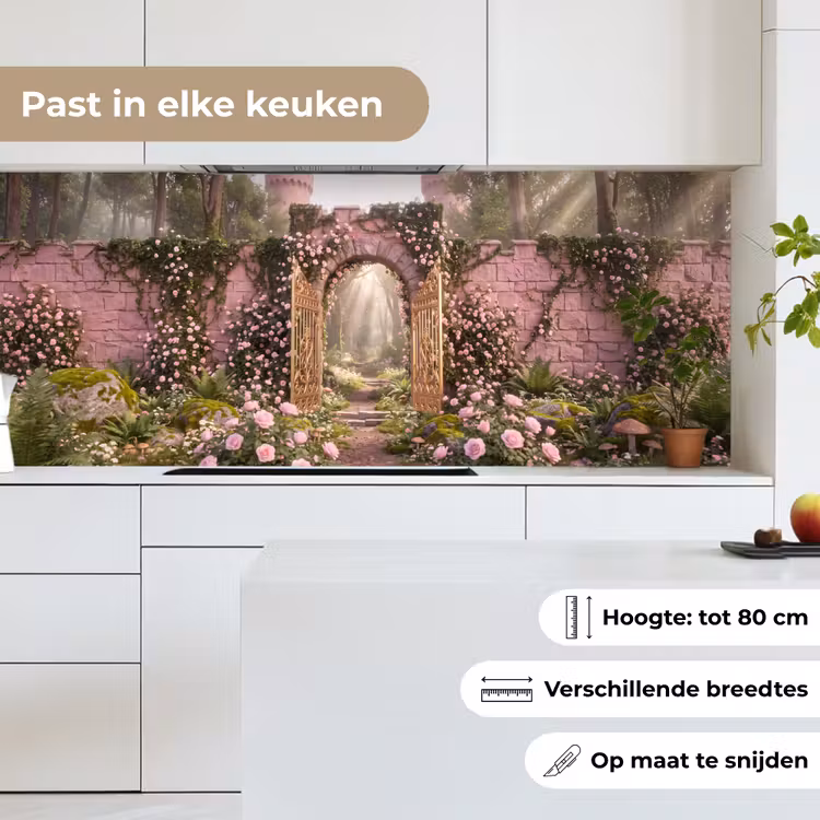 Keuken achterwand - Poort - Bloemen - Sprookje — 7