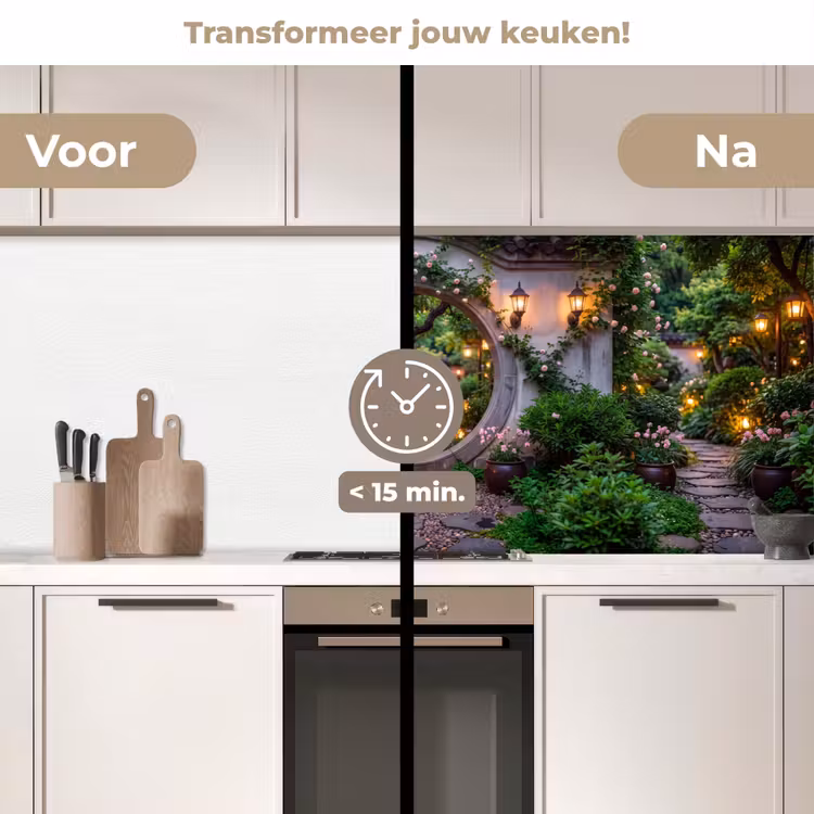 Keuken achterwand - Poort - Tuin - Verlichting — 3