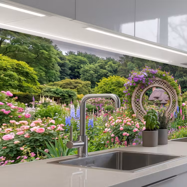 Keuken achterwand - Tuin - Boog - Bloemen — 2