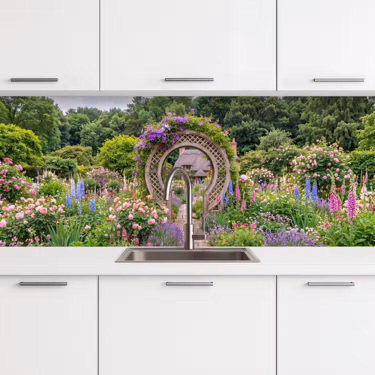 Keuken achterwand - Tuin - Boog - Bloemen — 4