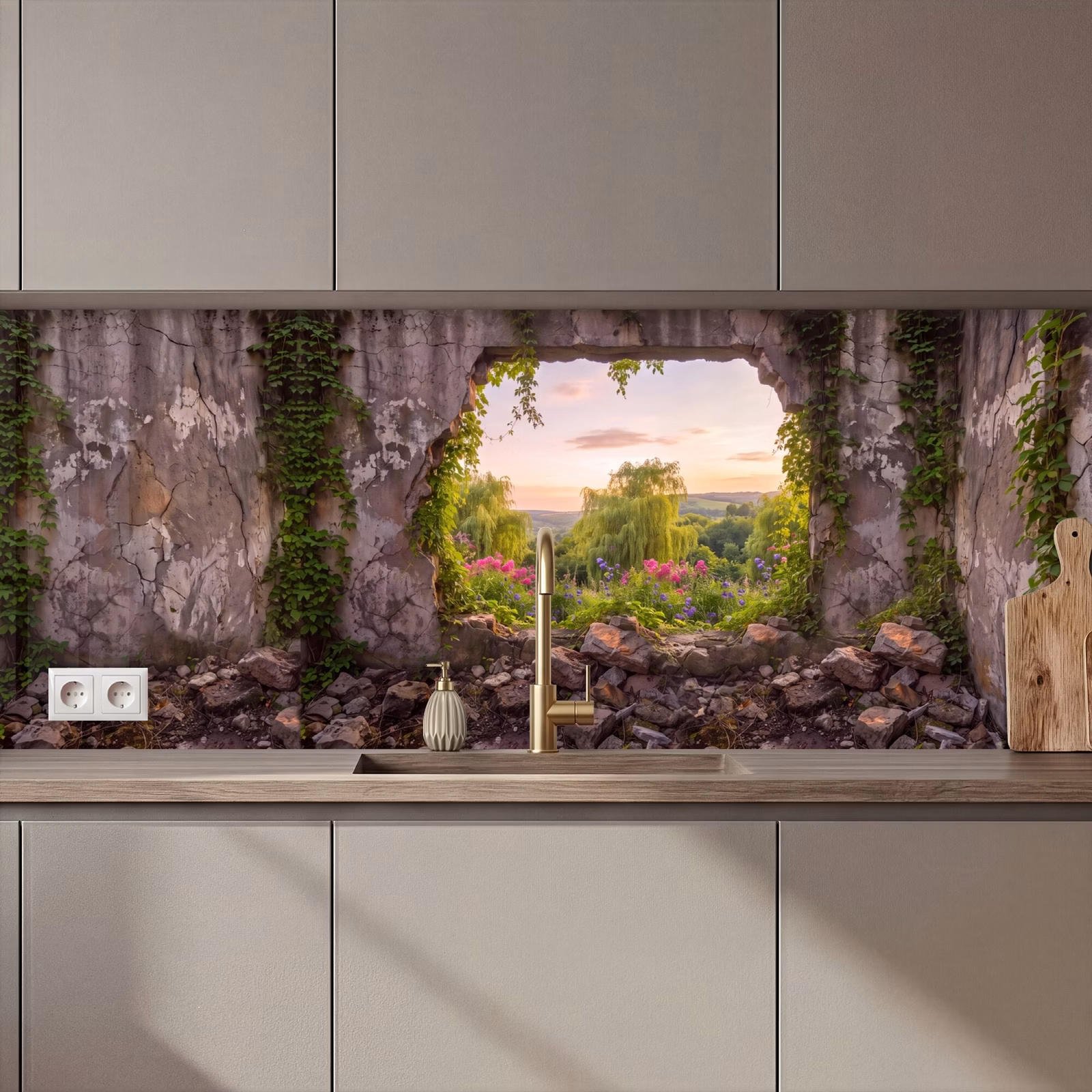 Keuken achterwand - Muur - Natuur - Bloemen — 1