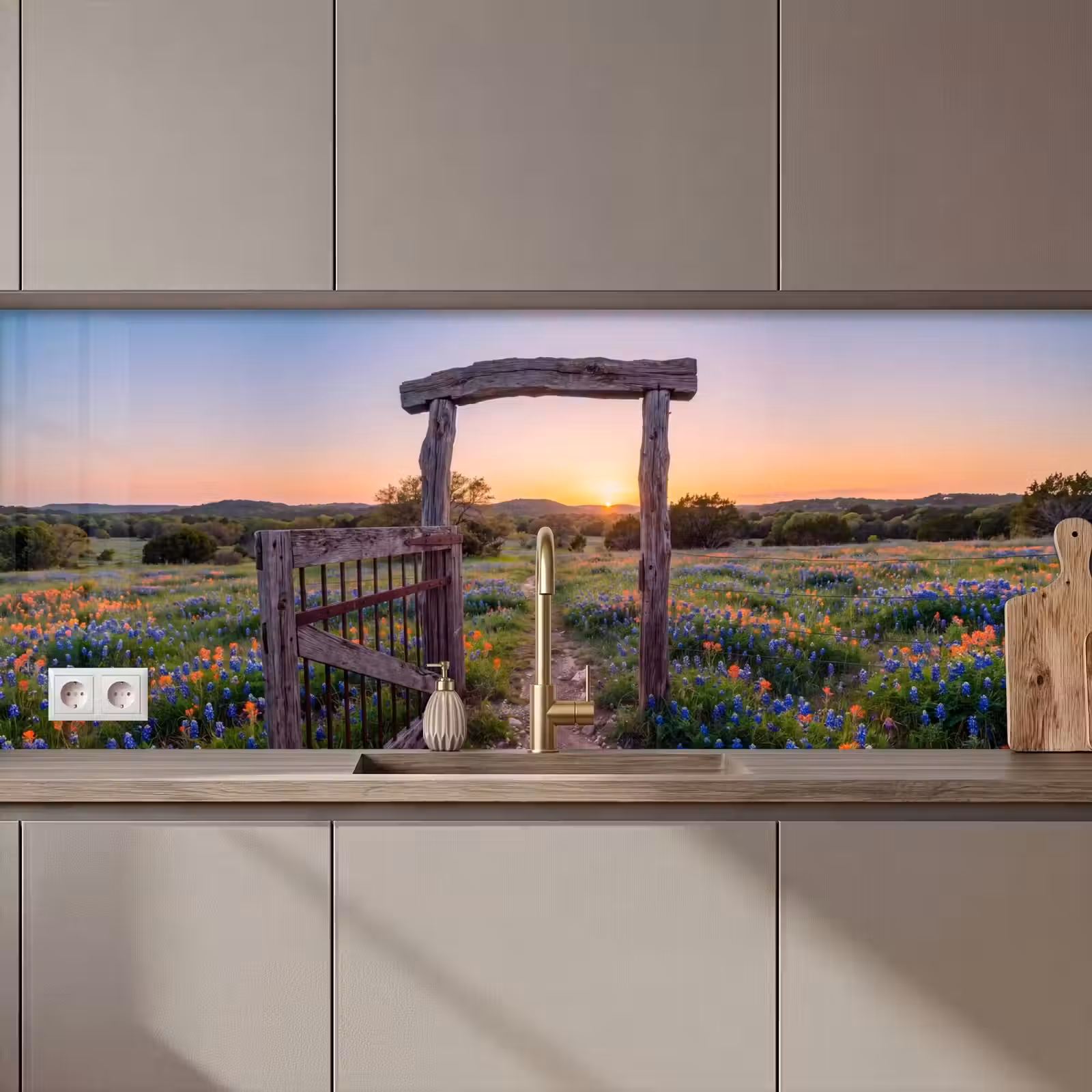 Keuken achterwand - Poort - Bloemen - Natuur — 1