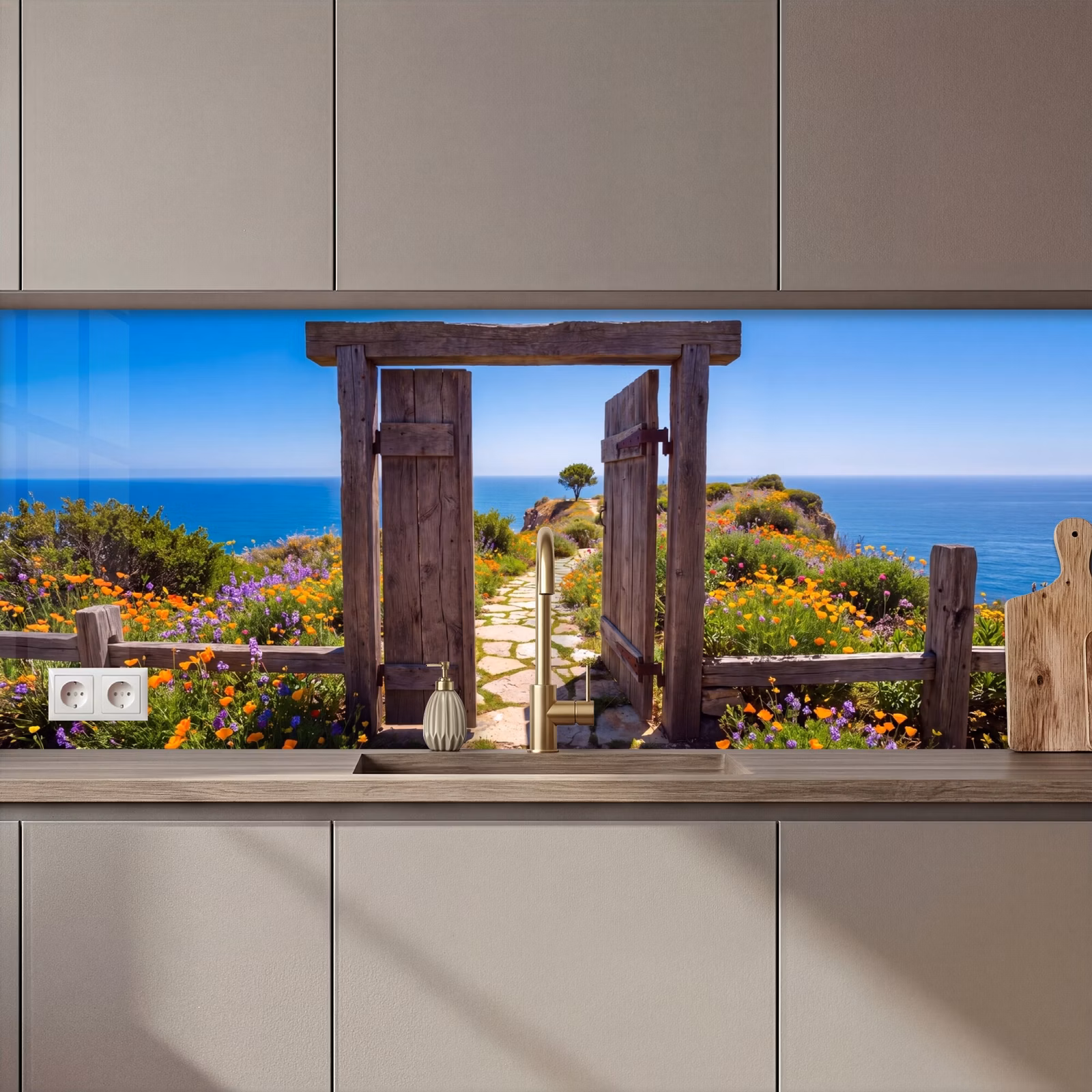 Keuken achterwand - Poort - Pad - Zee — 1