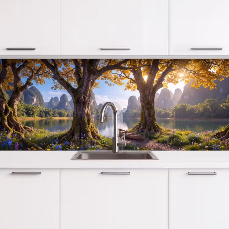 Keuken achterwand - Natuur - Meer - Bergen — 4