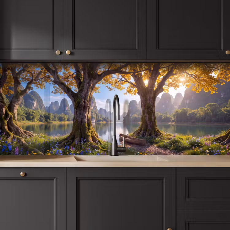 Keuken achterwand - Natuur - Meer - Bergen — 6