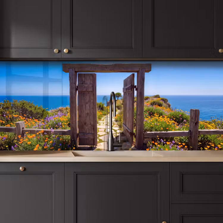 Keuken achterwand - Poort - Pad - Zee — 6