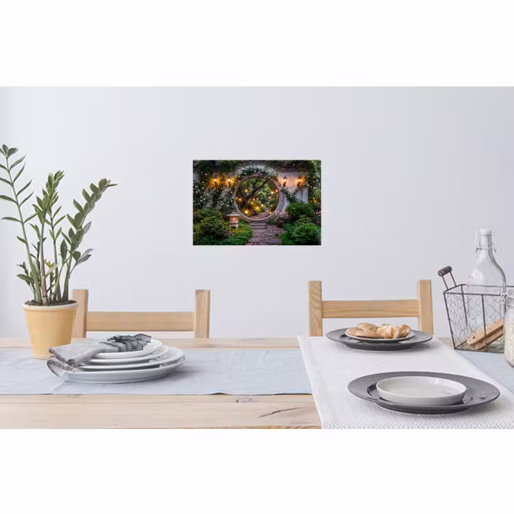 Muursticker - Poort - Tuin - Verlichting — 3