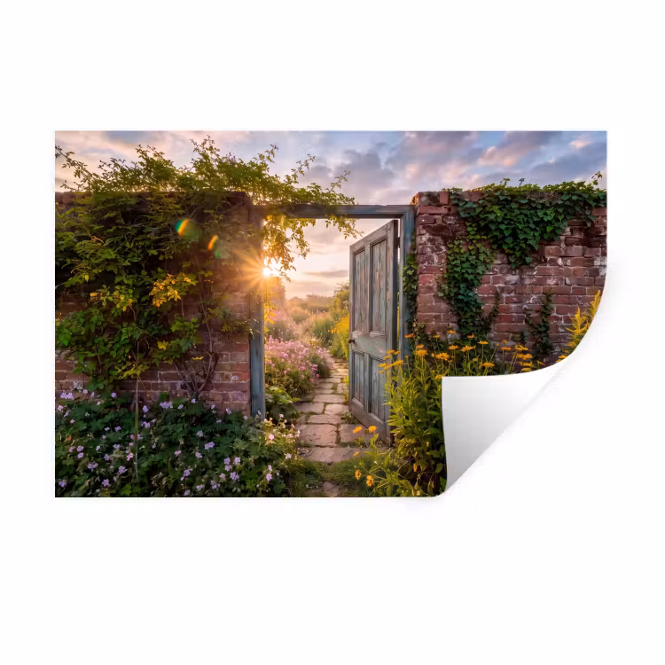 Muursticker - Deur - Tuin - Natuur — 1