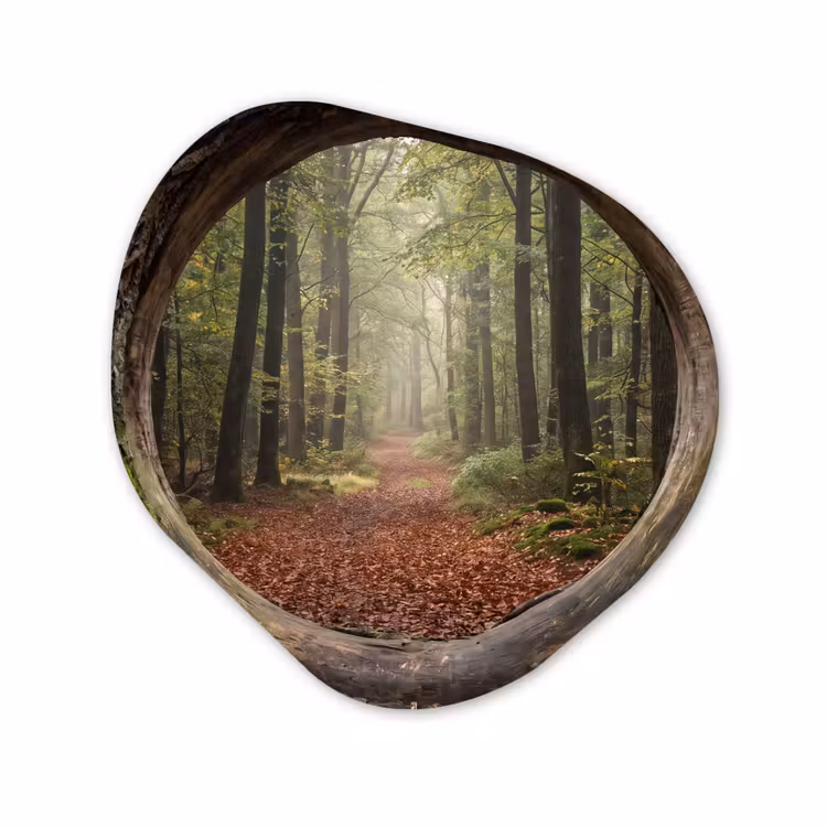Organisch schilderij aluminium - Boom - Bos - Natuur — 1