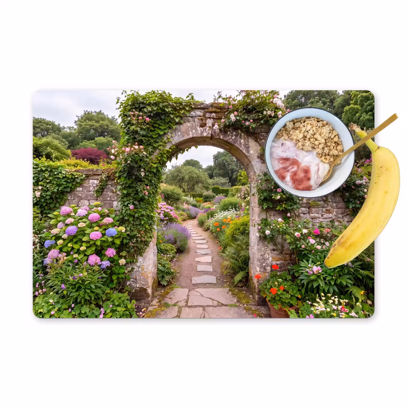 Placemat - 6 stuks - Tuin - Bloemen - Pad — 1