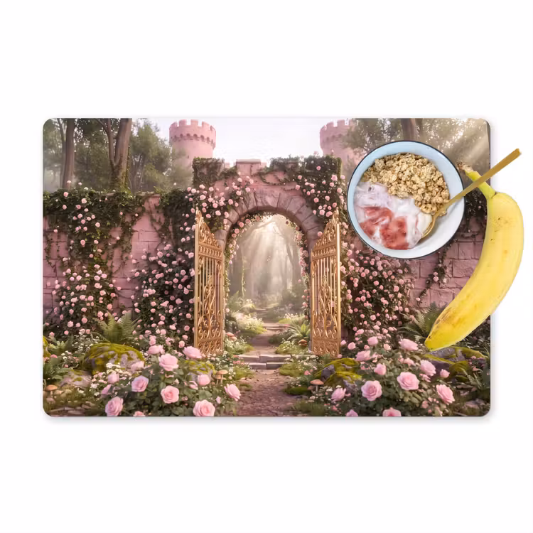 Placemat - 6 stuks - Poort - Bloemen - Sprookje — 1