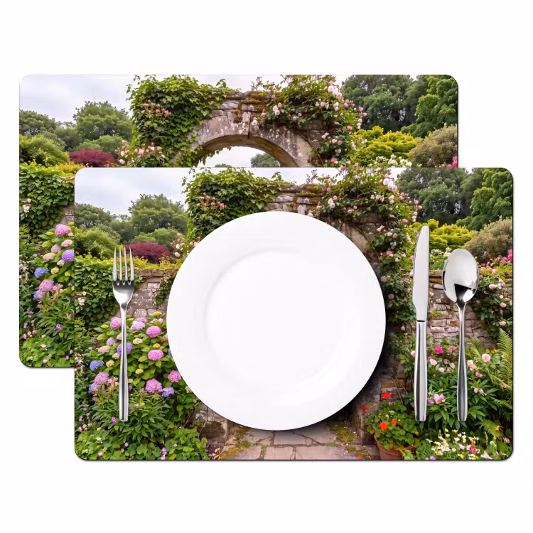 Placemat - 6 stuks - Tuin - Bloemen - Pad — 2