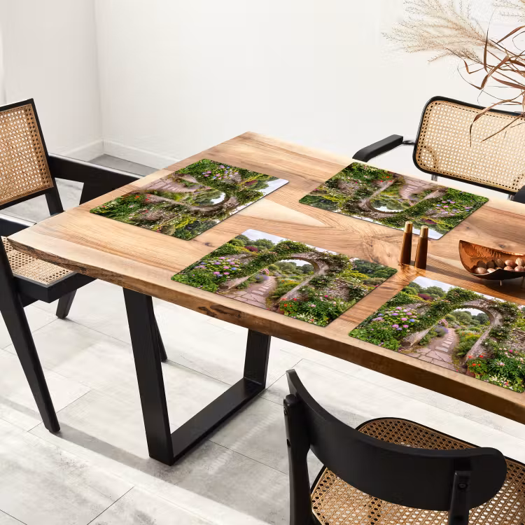 Placemat - 6 stuks - Tuin - Bloemen - Pad — 3