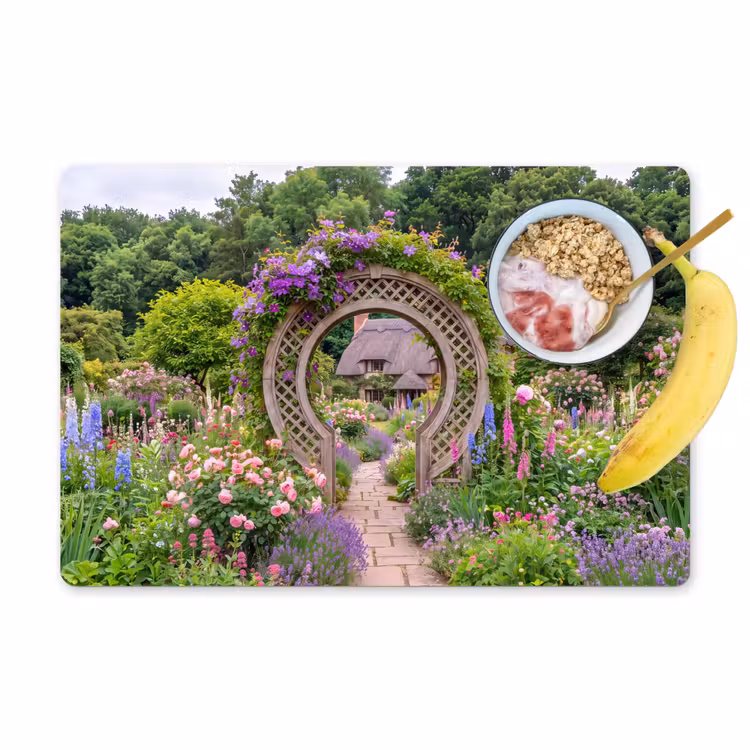 Placemat - 6 stuks - Tuin - Boog - Bloemen — 1
