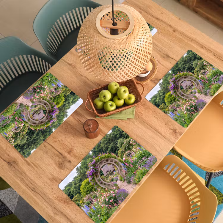 Placemat - 6 stuks - Tuin - Boog - Bloemen — 4