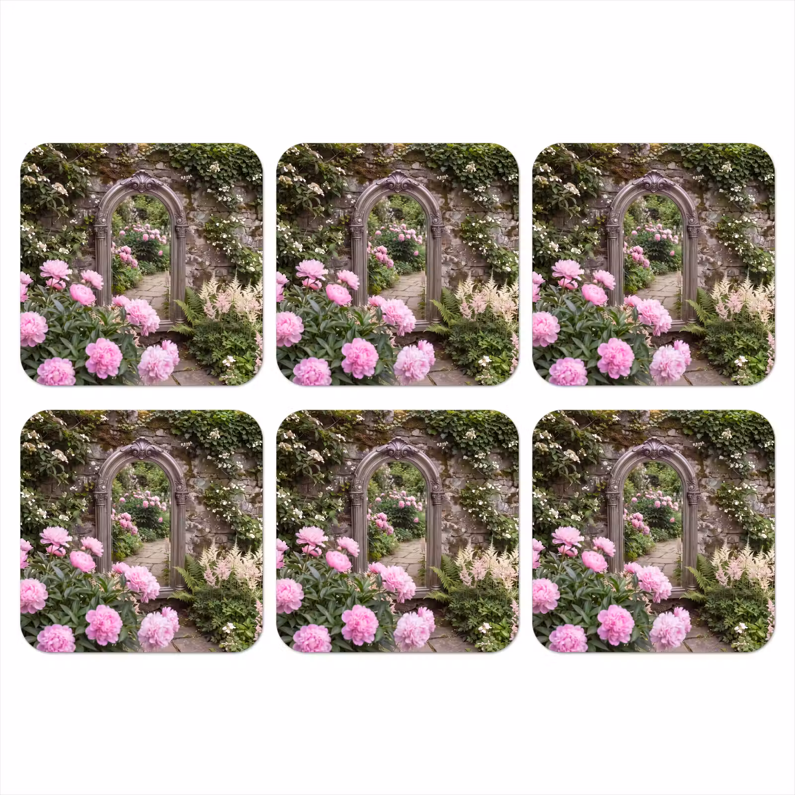Onderzetter - Spiegel - Tuin - Bloemen — 1