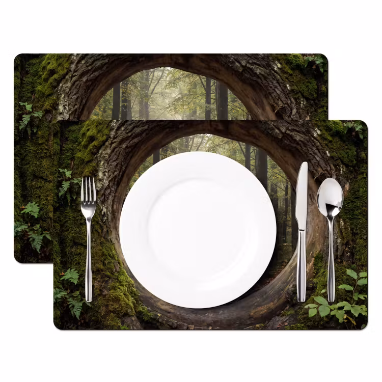 Placemat - 6 stuks - Boom - Bos - Natuur — 2