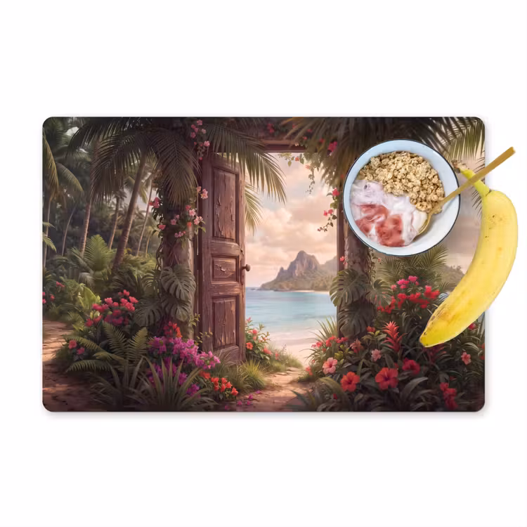 Placemat - 6 stuks - Deur - Strand - Natuur — 1