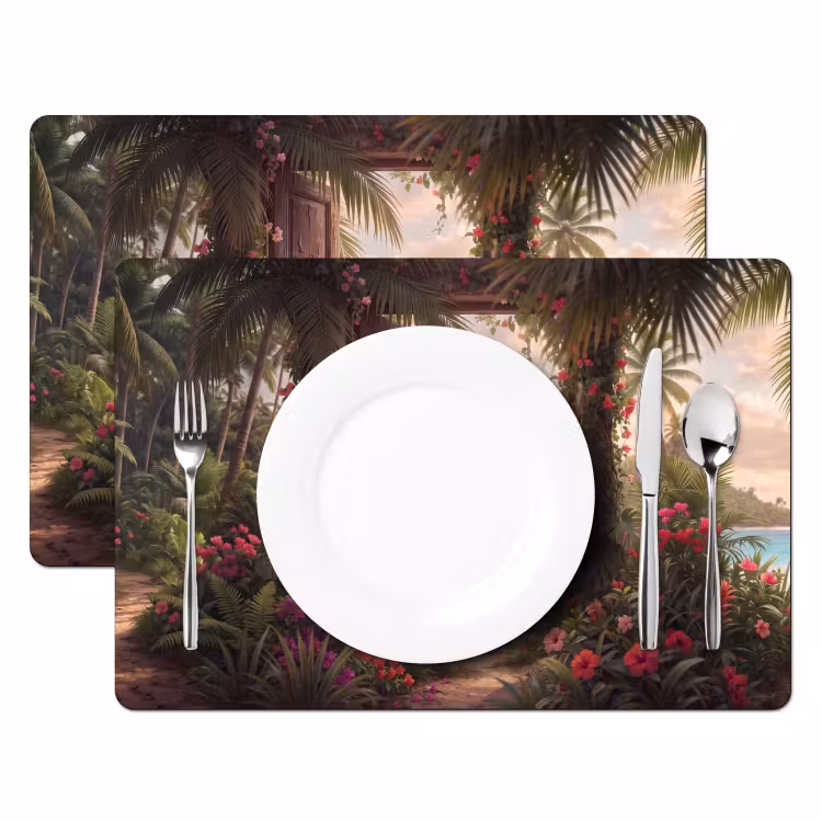 Placemat - 6 stuks - Deur - Strand - Natuur — 2