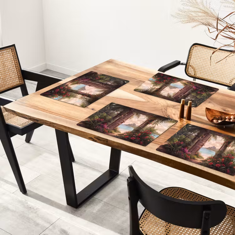 Placemat - 6 stuks - Deur - Strand - Natuur — 3