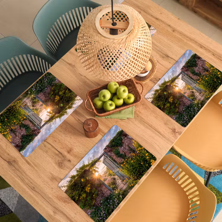 Placemat - 6 stuks - Deur - Tuin - Natuur — 4