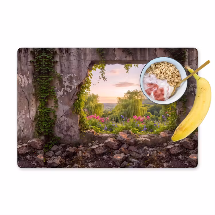 Placemat - 6 stuks - Muur - Natuur - Bloemen — 1