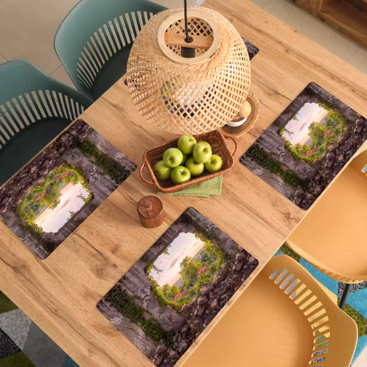Placemat - 6 stuks - Muur - Natuur - Bloemen — 4