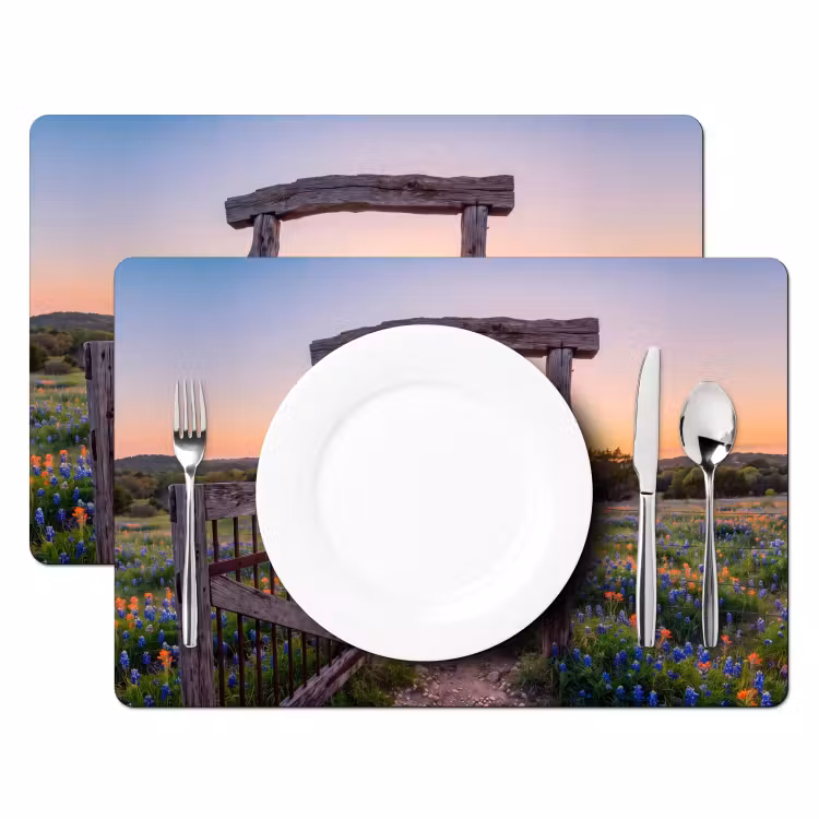 Placemat - 6 stuks - Poort - Bloemen - Natuur — 2
