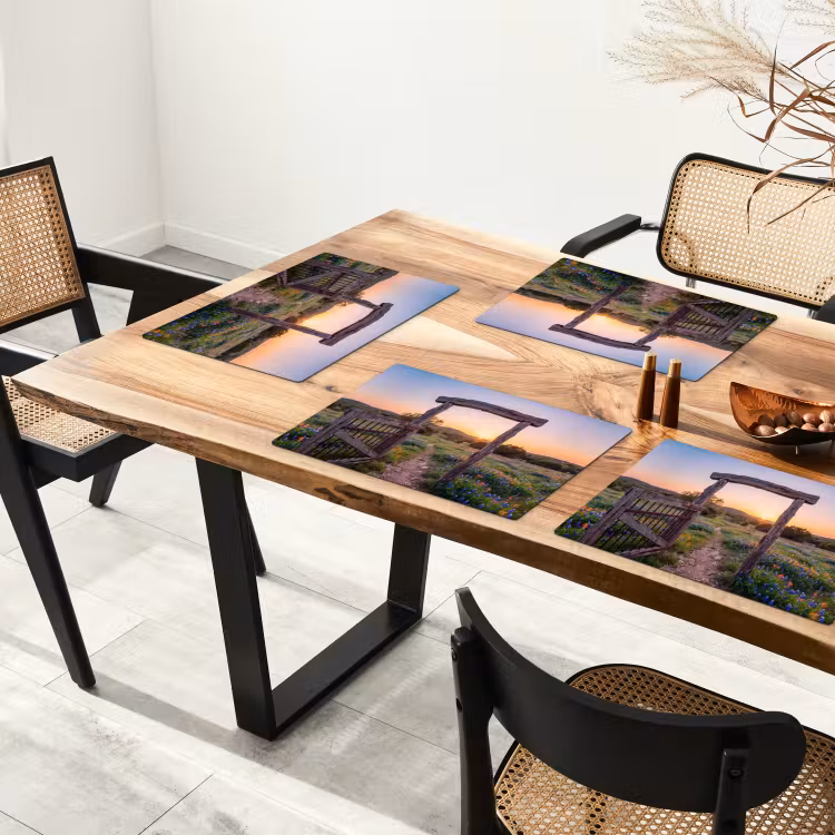 Placemat - 6 stuks - Poort - Bloemen - Natuur — 3