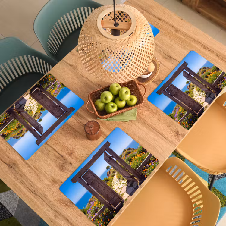 Placemat - 6 stuks - Poort - Pad - Zee — 4