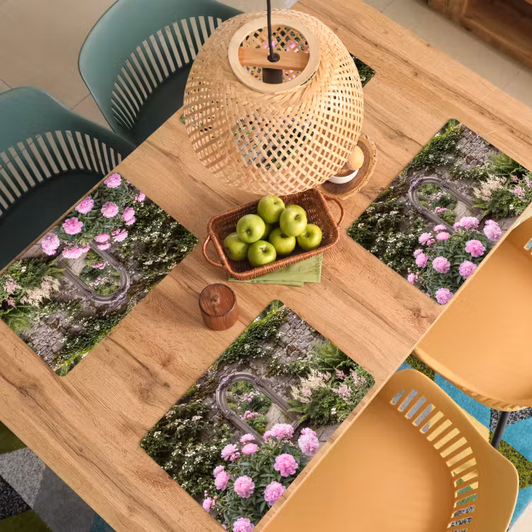 Placemat - 6 stuks - Spiegel - Tuin - Bloemen — 4
