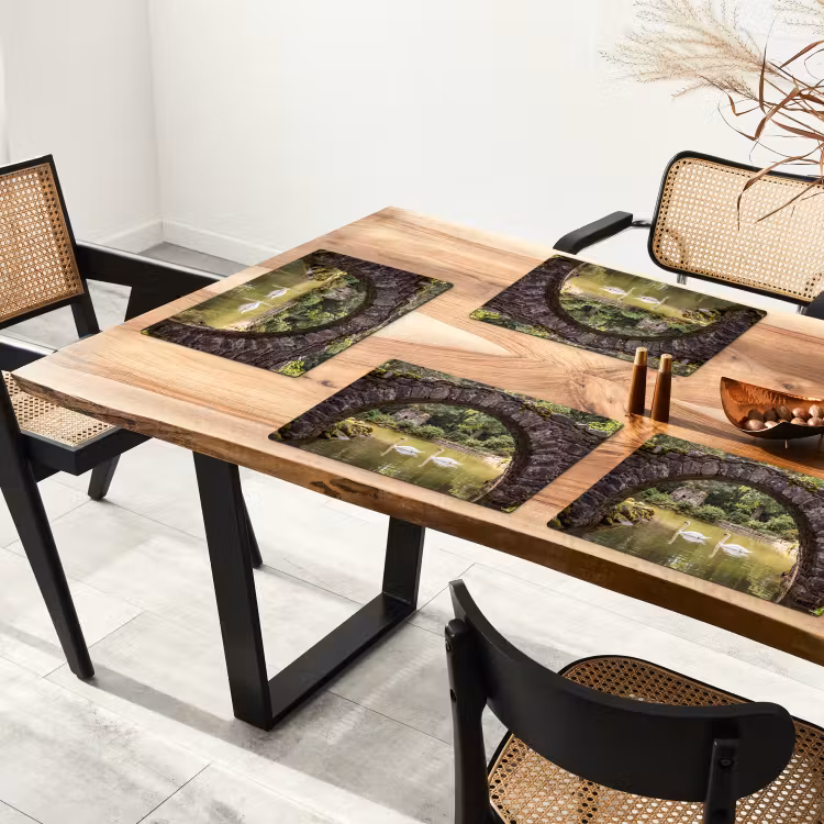 Placemat - 6 stuks - Vogel - Water - Natuur — 3
