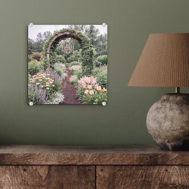 Glas schilderij - Boog - Tuin - Natuur — 4