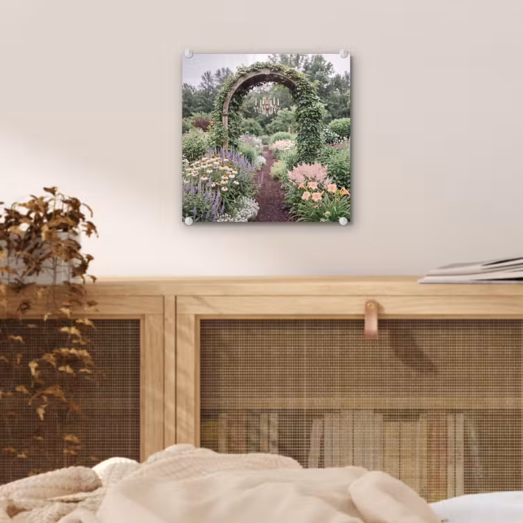 Glas schilderij - Boog - Tuin - Natuur — 5