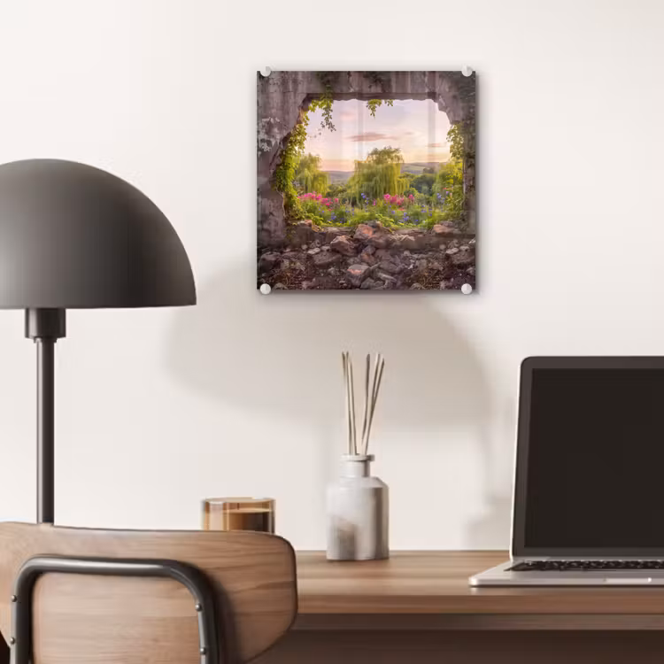 Glas schilderij - Muur - Natuur - Bloemen — 7